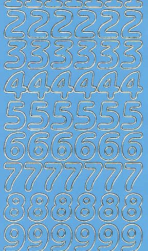 Ääriviivatarra, numerot