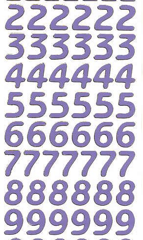 Ääriviivatarra, numerot