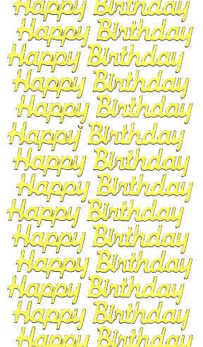 Ääriviivatarra, Happy Birthday