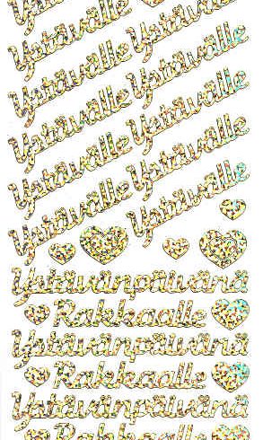 Ääriviivatarra ystävälle