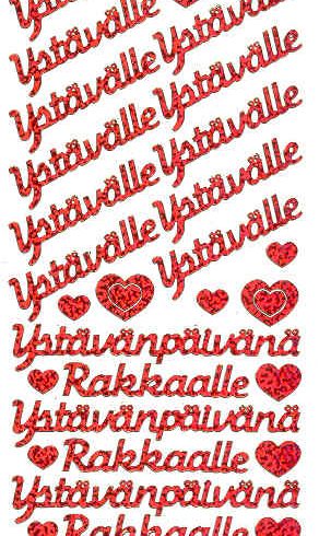 Ääriviivatarra ystävälle