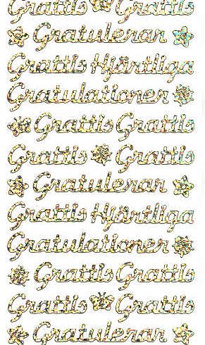 Ääriviivatarra grattis