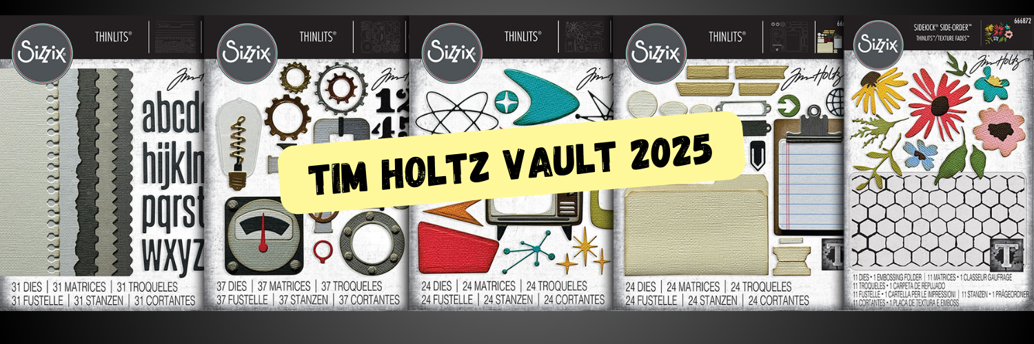 Sizzix Tim Holtz Vault stanssit 2025 Banneri