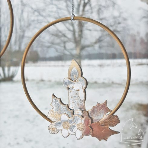 DIY-paketti Kultaa-Hopealla 3D Kynttiläkranssit