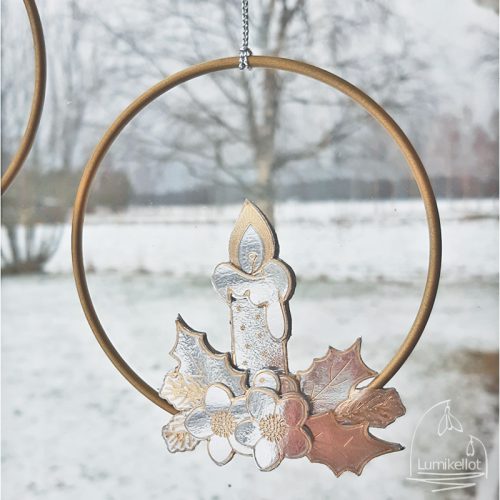 DIY-paketti Kultaa-Hopealla 3D Kynttiläkranssit