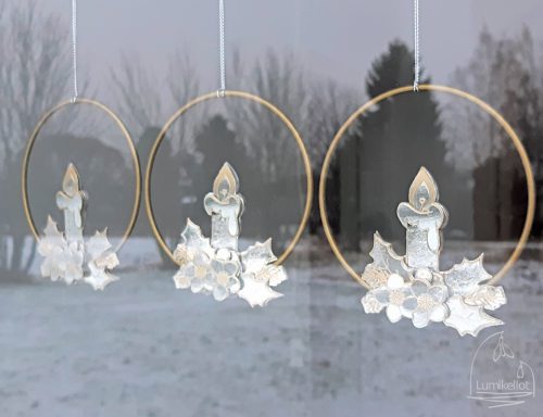 DIY-paketti Kultaa-Hopealla 3D Kynttiläkranssit - Bild 2