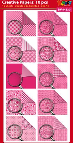 Creative Papers Kuviopaperilajitelma vaaleapunainen 10 x A4