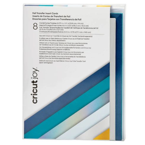 Korttipohjalajitelma foliointiin R20 - Cricut Joy Foil Transfer Insert Cards Blue Lagoon Sampler
