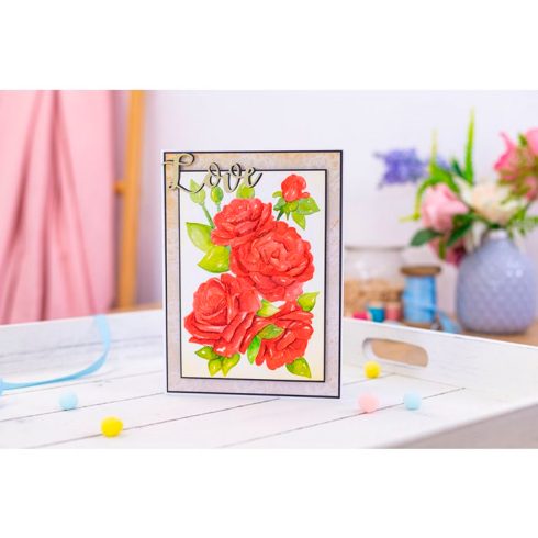 23 GEM EF5 3D ROSE 3D ruusut kohokuviointikansio 3