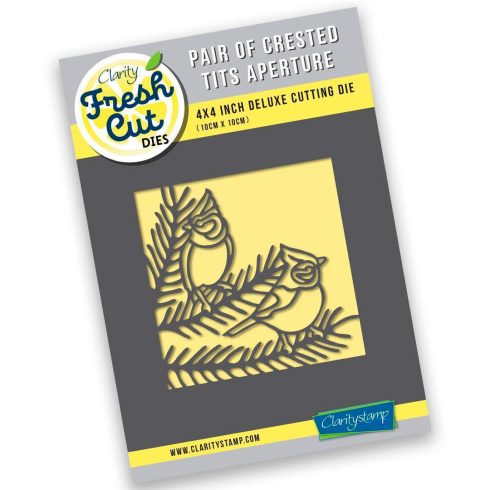 Claritystamp stanssi – PAIR OF CRESTED TITS