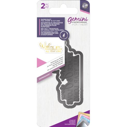Gemini Foilpress stanssi – Wishing You Peace