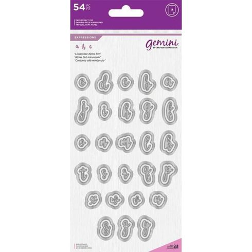 Gemini Expressions stanssi – LOWERCASE ALPHA SET