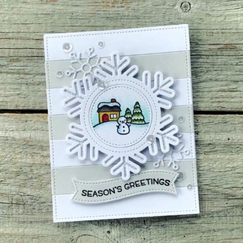 Lawn Fawn stanssi – STITCHED SNOWFLAKE FRAME