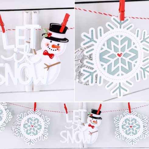 Lawn Fawn stanssi – STITCHED SNOWFLAKE FRAME 6