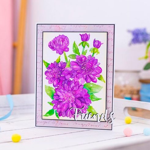 8 gemini embossing folder daaliat GEM EF5 3D DAHL 3