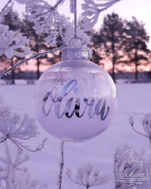 Plastic Fillable Bauble – Joulupallo täytettävä Ø 8 cm (4 kpl) - Bild 2