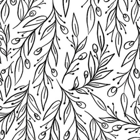 cricut deluxe paper black white botanicals 2008049 2