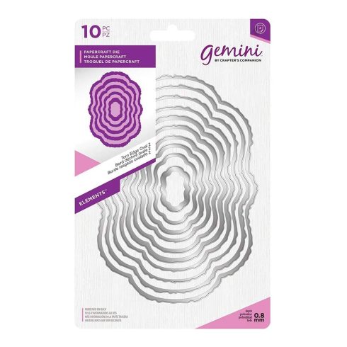 Gemini Elements stanssi – TORN EDGE OVAL 2