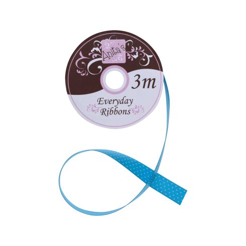 Satiininauha sininen pilkullinen (3m)