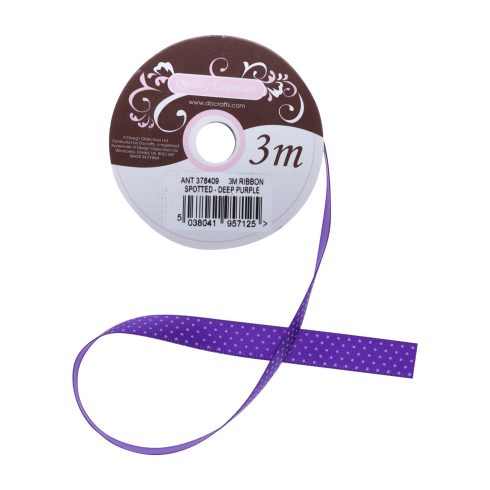 Satiininauha violetti pilkullinen (3m)