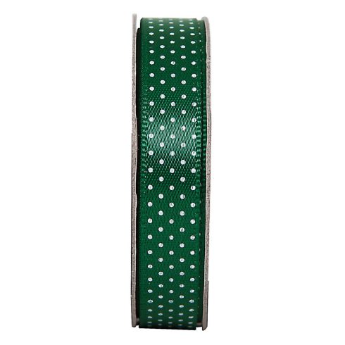 Satiininauha vihreä pilkullinen (3m)