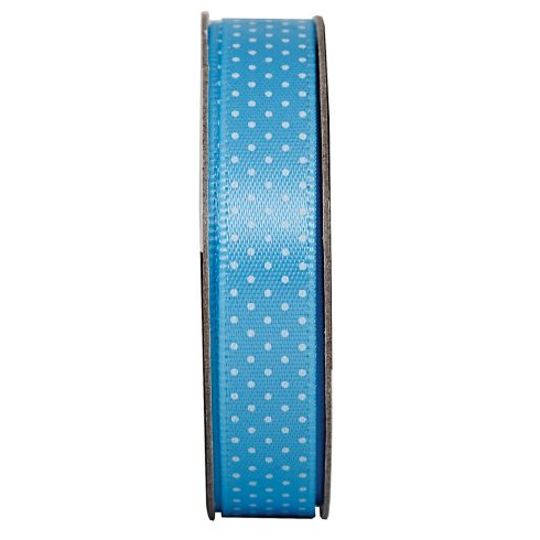 Satiininauha vaaleansininen pilkullinen (3m)