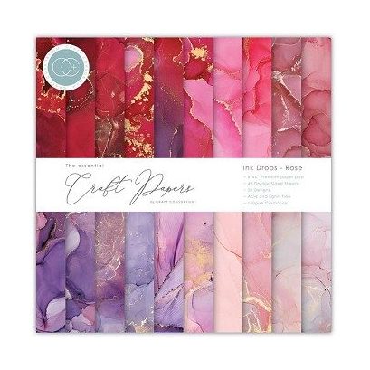 Craft Consortium – Ink Drop Rose paperilehtiö 15 x 15 cm