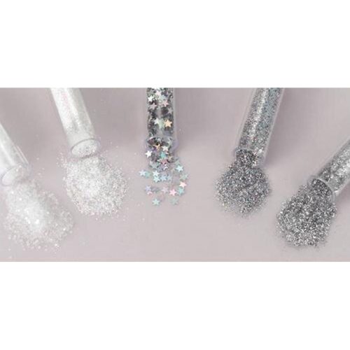 Mini hilelajitelma Glitter & Flitter Set – VALKOINEN HOPEA - Bild 2