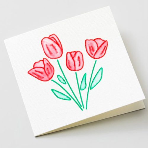 Vesivärikorttipohjat S40 - Cricut Watercolor Cards (12 kpl) - Bild 4