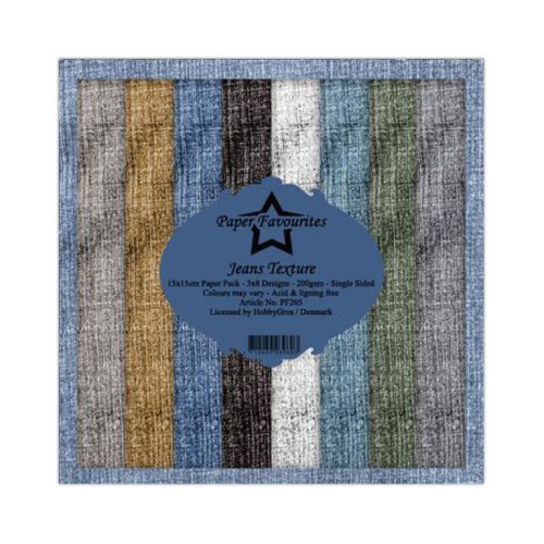 Paper Favourites – Jeans Texture paperilajitelma 15 x 15 cm