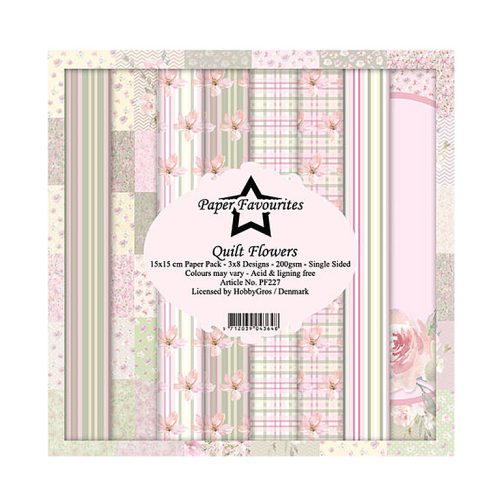 Paper Favourites – Quilt Flowers paperilajitelma 15 x 15 cm