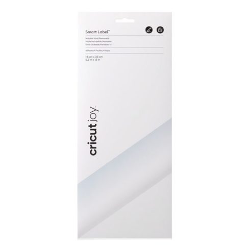 Cricut Joy Smart Label Writable Vinyl Removable 5,5" x 13" - Päällekirjoitettava läpinäkyvä vinyyli (4 kpl)