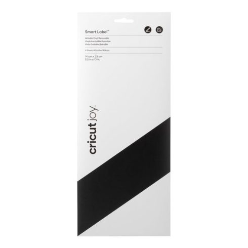 Cricut Joy Smart Label Writable Vinyl Removable 5,5" x 13" - Päällekirjoitettava musta vinyyli (4 kpl)