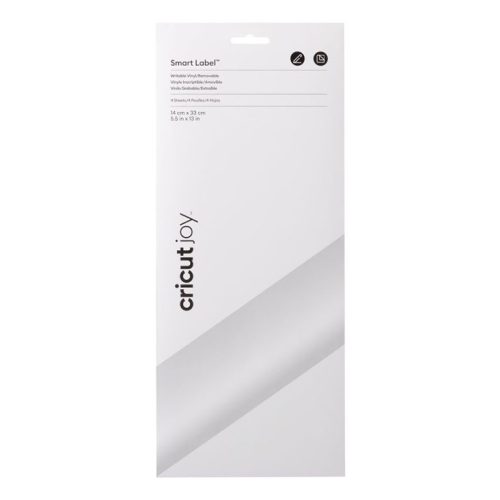 Cricut Joy Smart Label Writable Vinyl Removable 5,5" x 13" - Päällekirjoitettava valkoinen vinyyli (4 kpl)