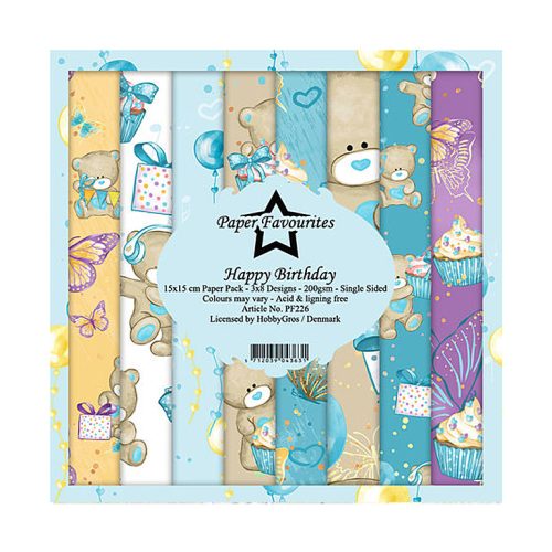 Paper Favourites – Happy Birthday paperilajitelma 15 x 15 cm