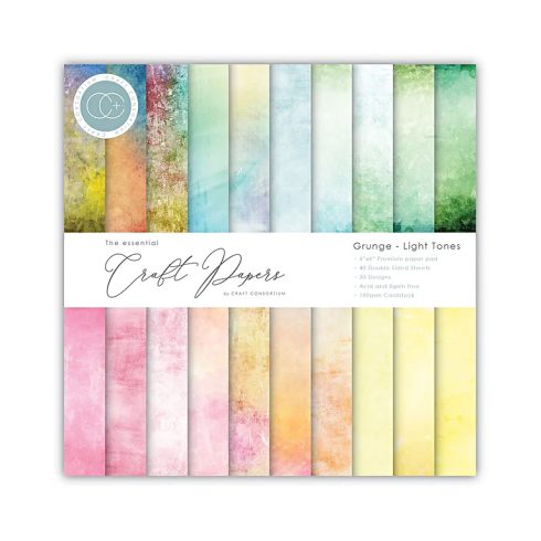 Craft Consortium – Grunge Light Tones paperilehtiö 15 x 15 cm