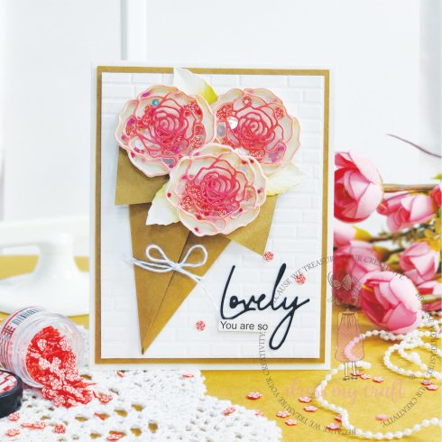 Dress My Craft shaker elements – RED ROSES02