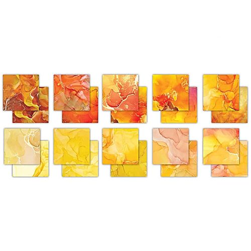 Craft Consortium – Ink Drops Sunset paperilehtiö 30 x 30 cm - Image 3