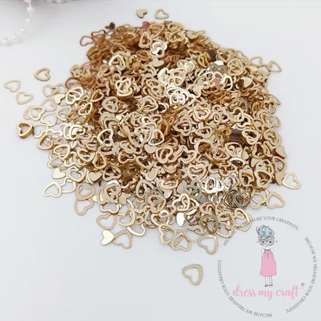 Dress My Craft shaker elements – GOLDEN HEART