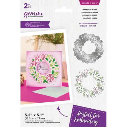 Gemini Create-a-Card stanssi – WREATH OF ROSES
