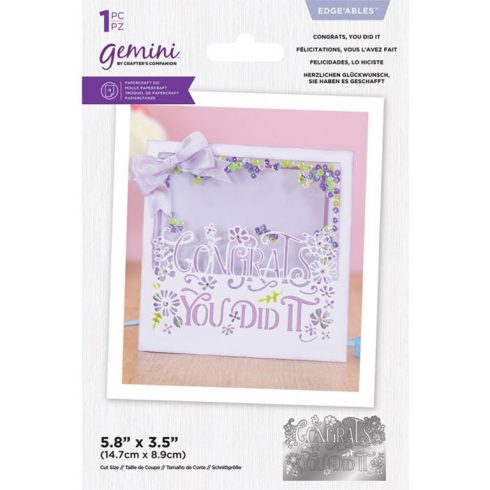 Gemini Edgeables stanssi – CONGRATS, YOU DID IT