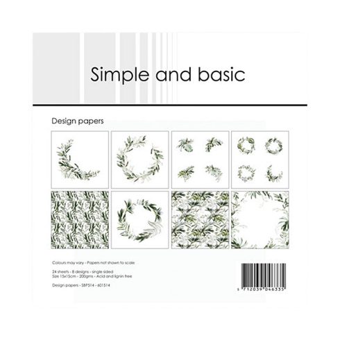 Simple and Basic – Green Softness paperilajitelma 15 x 15 cm