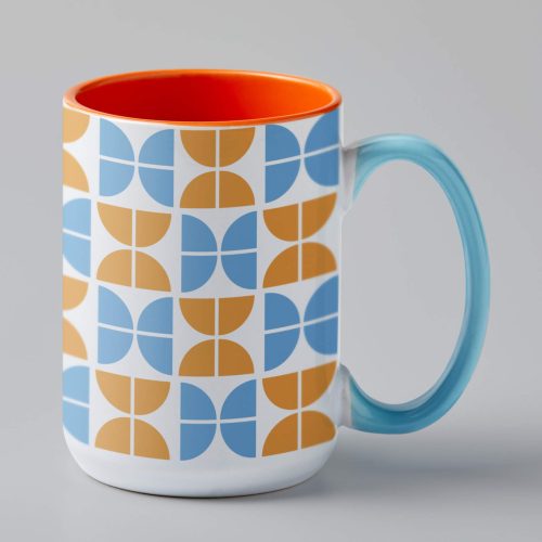 Cricut Beveled Ceramic Mug Sahara - Cricut-muki 425 ml, valko-oranssi - Image 3