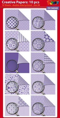 Creative Papers Kuviopaperilajitelma violetti 10 x A4