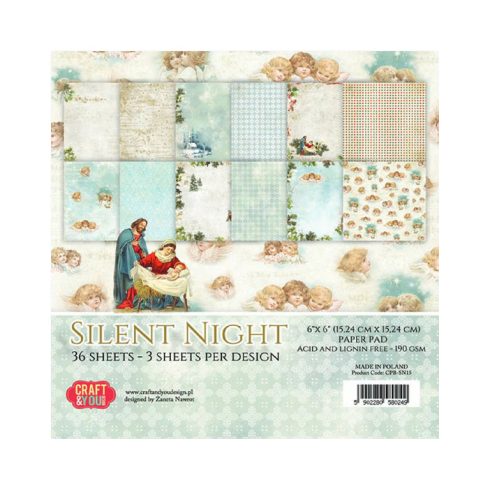 Craft & You Design – Silent Night paperilajitelma 15,2 x 15,2 cm