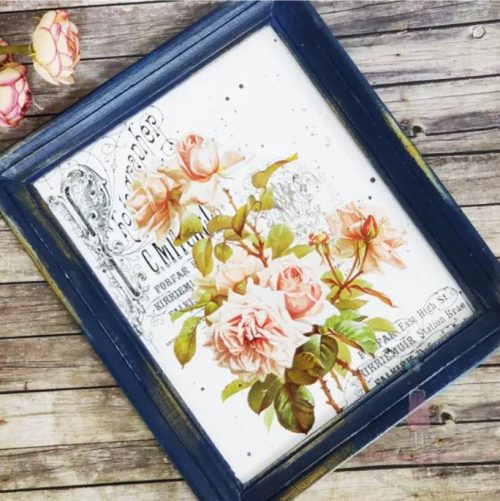 Dress My Craft Transfer Me – PEACH ROSES vesisiirtokuva A4 - Image 2