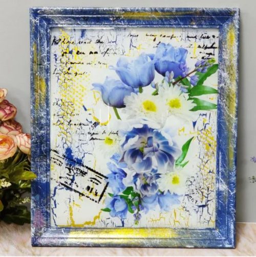 Dress My Craft Transfer Me – BLUE TULIPS vesisiirtokuva A3 - Image 2