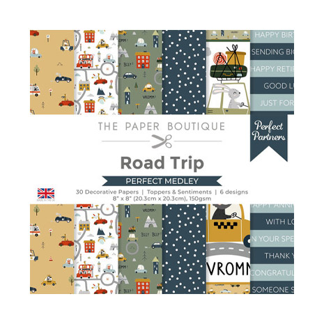 The Paper Boutique – Road Trip paperilajitelma KUVIOT 20 x 20 cm