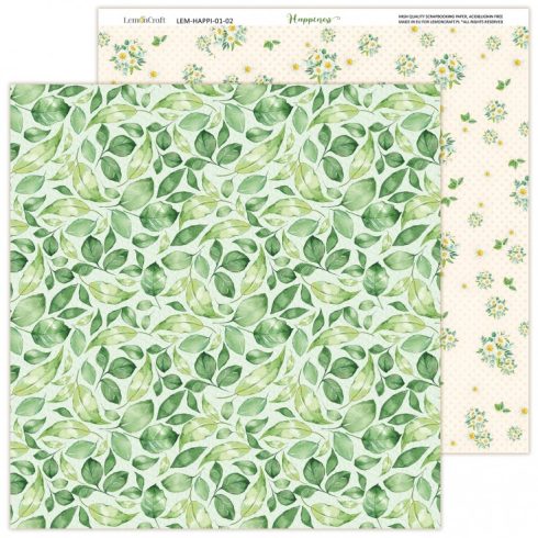happiness main kit set of scrapbooking papers 30x30cm lemoncraft 2