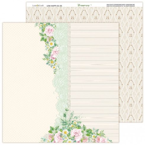 happiness main kit set of scrapbooking papers 30x30cm lemoncraft 5